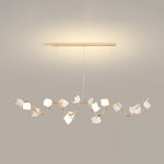 Mistral Flora Chandelier — Sculptural Ceramic Petal Chandelier in Gold