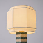 Modari Striped Stone Table Lamp – Travertine & Marble Sculptural Accent Light