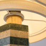 Modari Striped Stone Table Lamp – Travertine & Marble Sculptural Accent Light