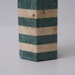 Modari Striped Stone Table Lamp – Travertine & Marble Sculptural Accent Light