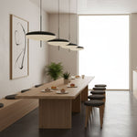 Opal Disc Modern Pendant Light with Opalescent Polymer Shade