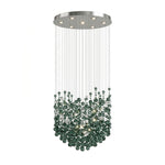 Emerald Rainfall Crystal Chandelier – Customizable Designer Pendant Light
