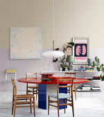 Opal Disc Modern Pendant Light with Opalescent Polymer Shade