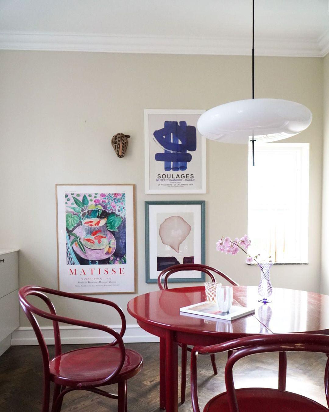 Opal Disc Modern Pendant Light with Opalescent Polymer Shade