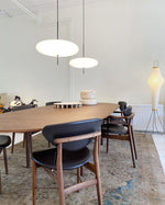 Opal Disc Modern Pendant Light with Opalescent Polymer Shade