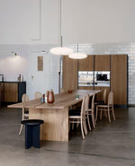 Opal Disc Modern Pendant Light with Opalescent Polymer Shade