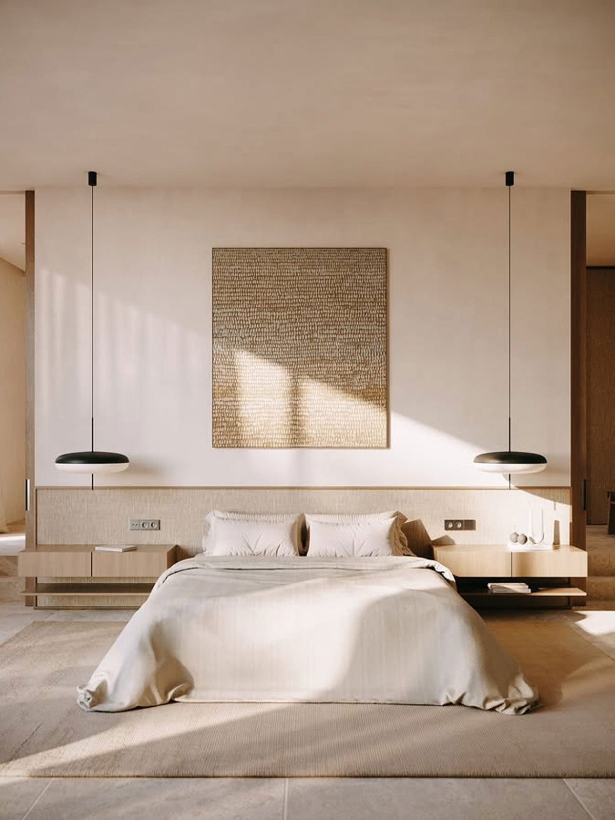 Opal Disc Modern Pendant Light with Opalescent Polymer Shade