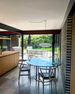 Opal Disc Modern Pendant Light with Opalescent Polymer Shade