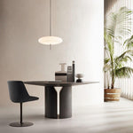Opal Disc Modern Pendant Light with Opalescent Polymer Shade