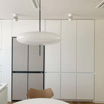 Opal Disc Modern Pendant Light with Opalescent Polymer Shade
