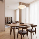 Opal Disc Modern Pendant Light with Opalescent Polymer Shade