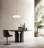 Opal Disc Modern Pendant Light with Opalescent Polymer Shade