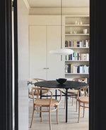 Opal Disc Modern Pendant Light with Opalescent Polymer Shade