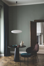 Opal Disc Modern Pendant Light with Opalescent Polymer Shade