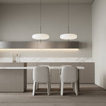 Opal Disc Modern Pendant Light with Opalescent Polymer Shade