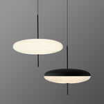 Opal Disc Modern Pendant Light with Opalescent Polymer Shade