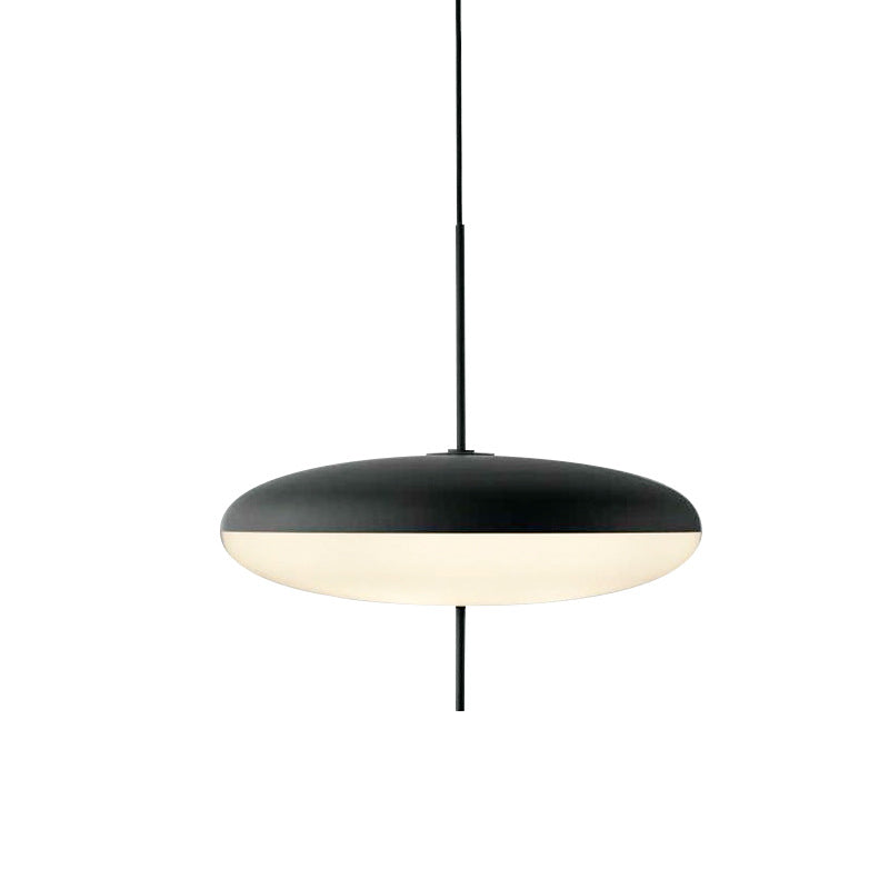 Opal Disc Modern Pendant Light with Opalescent Polymer Shade