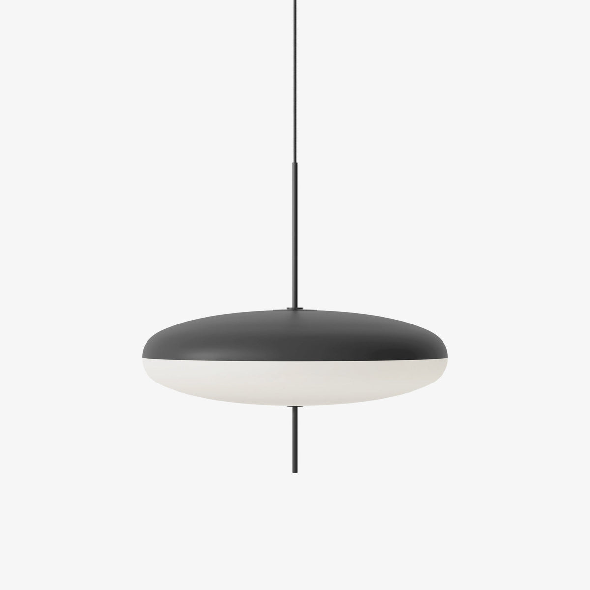 Opal Disc Modern Pendant Light with Opalescent Polymer Shade