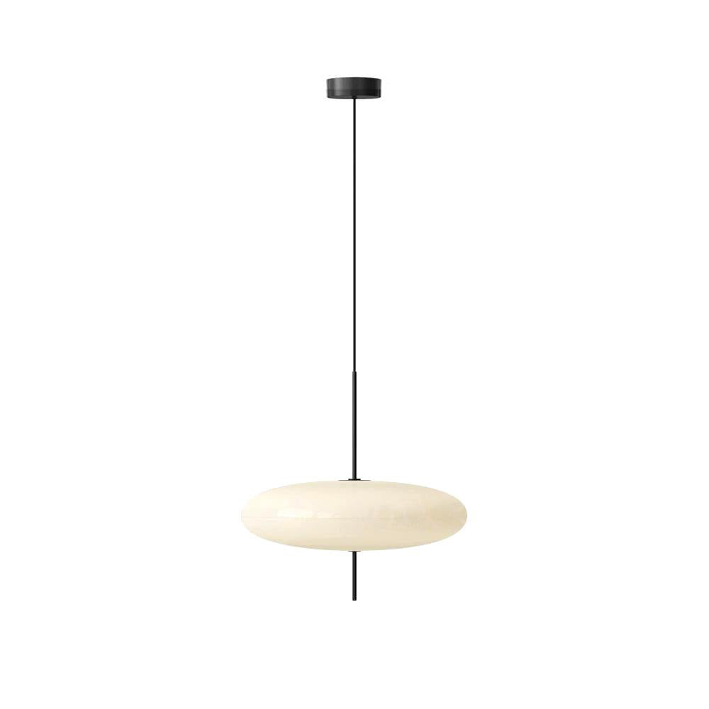 Opal Disc Modern Pendant Light with Opalescent Polymer Shade