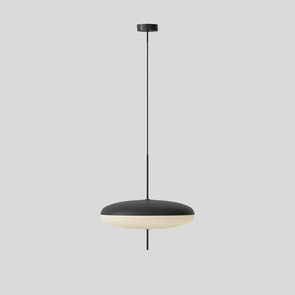 Opal Disc Modern Pendant Light with Opalescent Polymer Shade