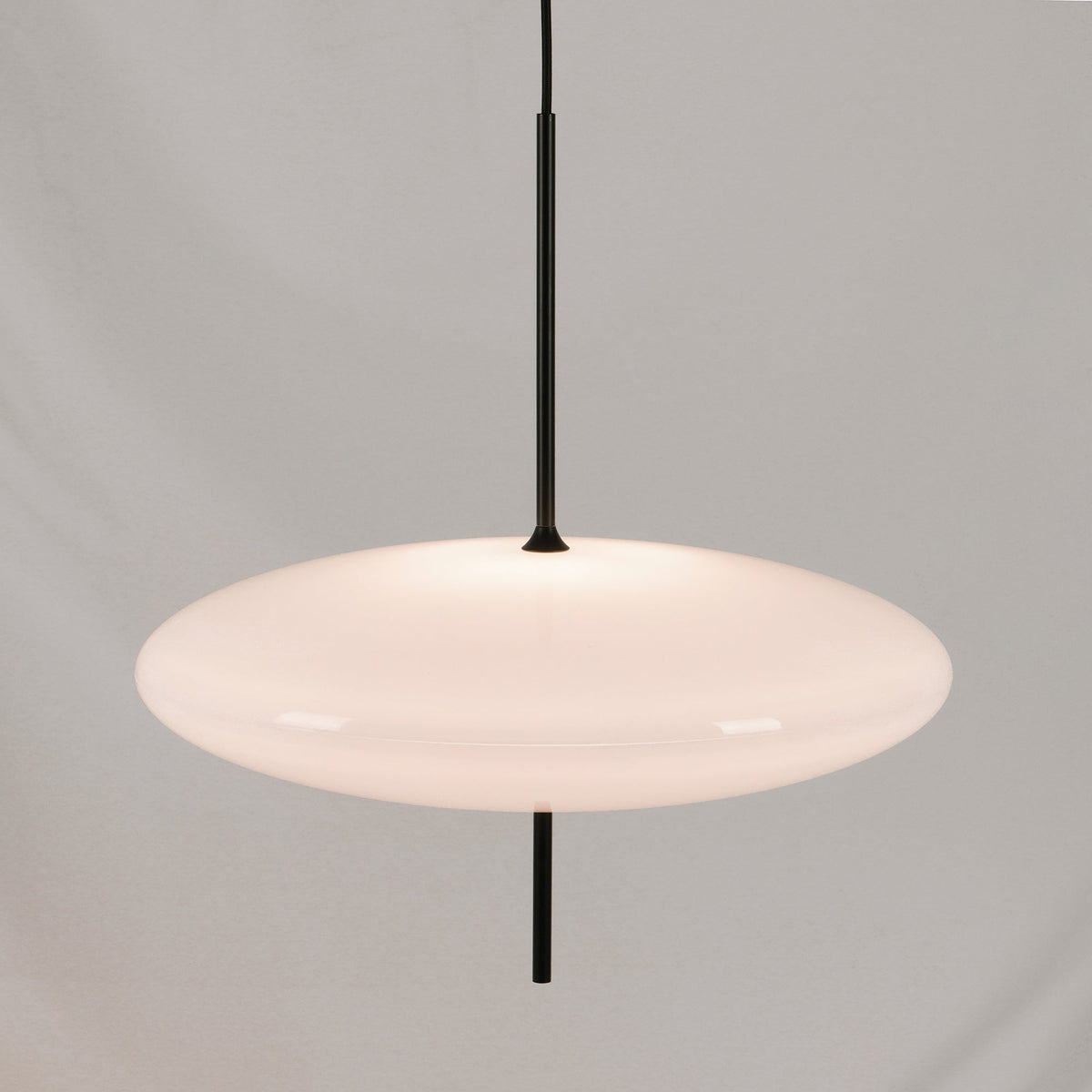 Opal Disc Modern Pendant Light with Opalescent Polymer Shade