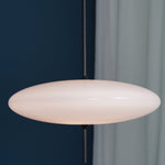 Opal Disc Modern Pendant Light with Opalescent Polymer Shade