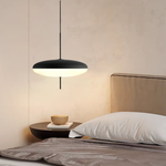 Opal Disc Modern Pendant Light with Opalescent Polymer Shade