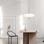 Opal Disc Modern Pendant Light with Opalescent Polymer Shade