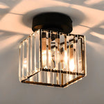 Crystal Glass Nordic Simple New Modern Led Chandelier Lights Living Loft Study Room Aisle Corridor Flats Lamps Indoor Lighting