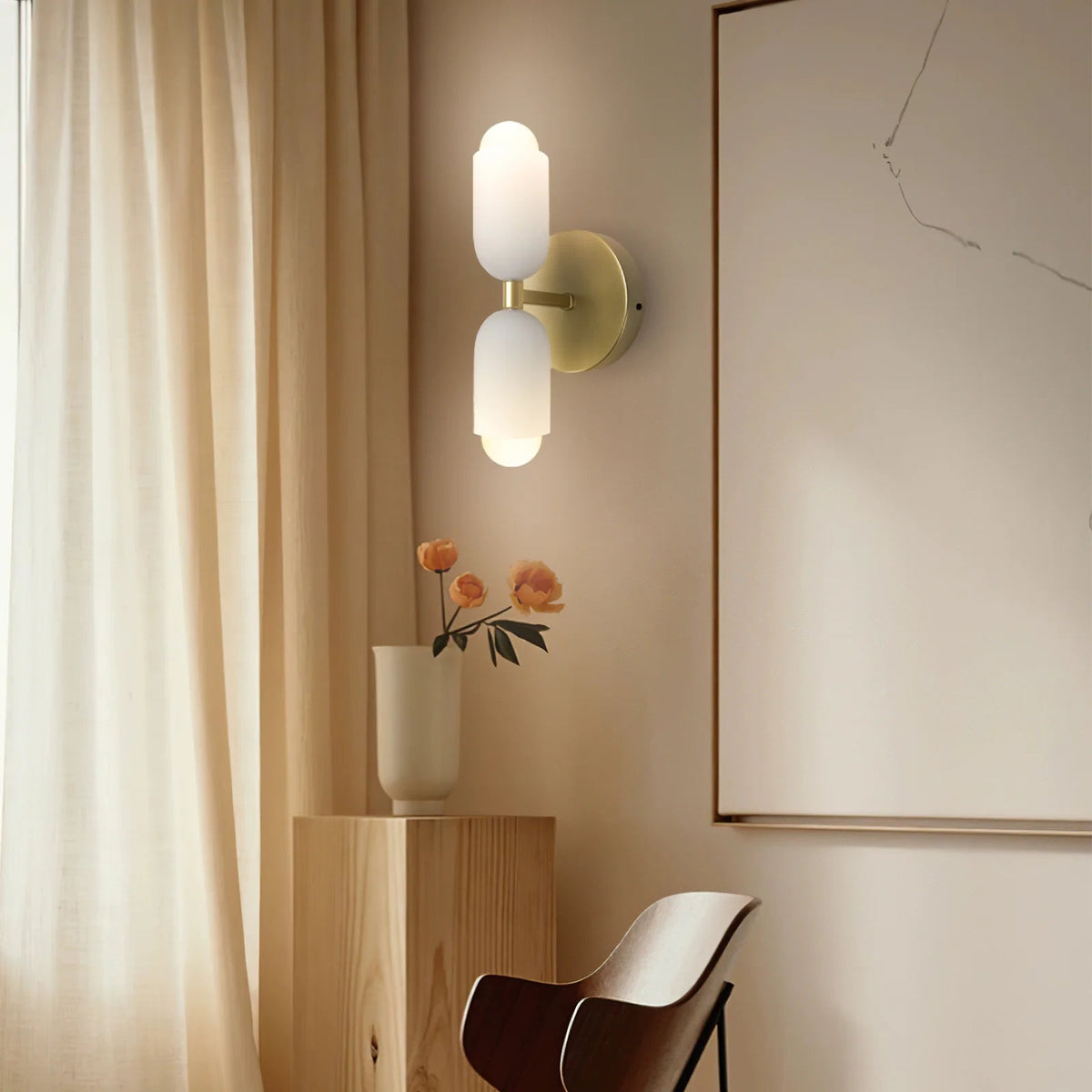 Creative Candle Shape Double Head Wall Lamp