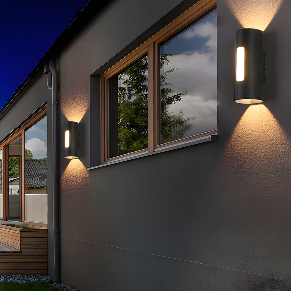 Modern Cylindrical Double Head Ip65 Outdoor Led Wall Light