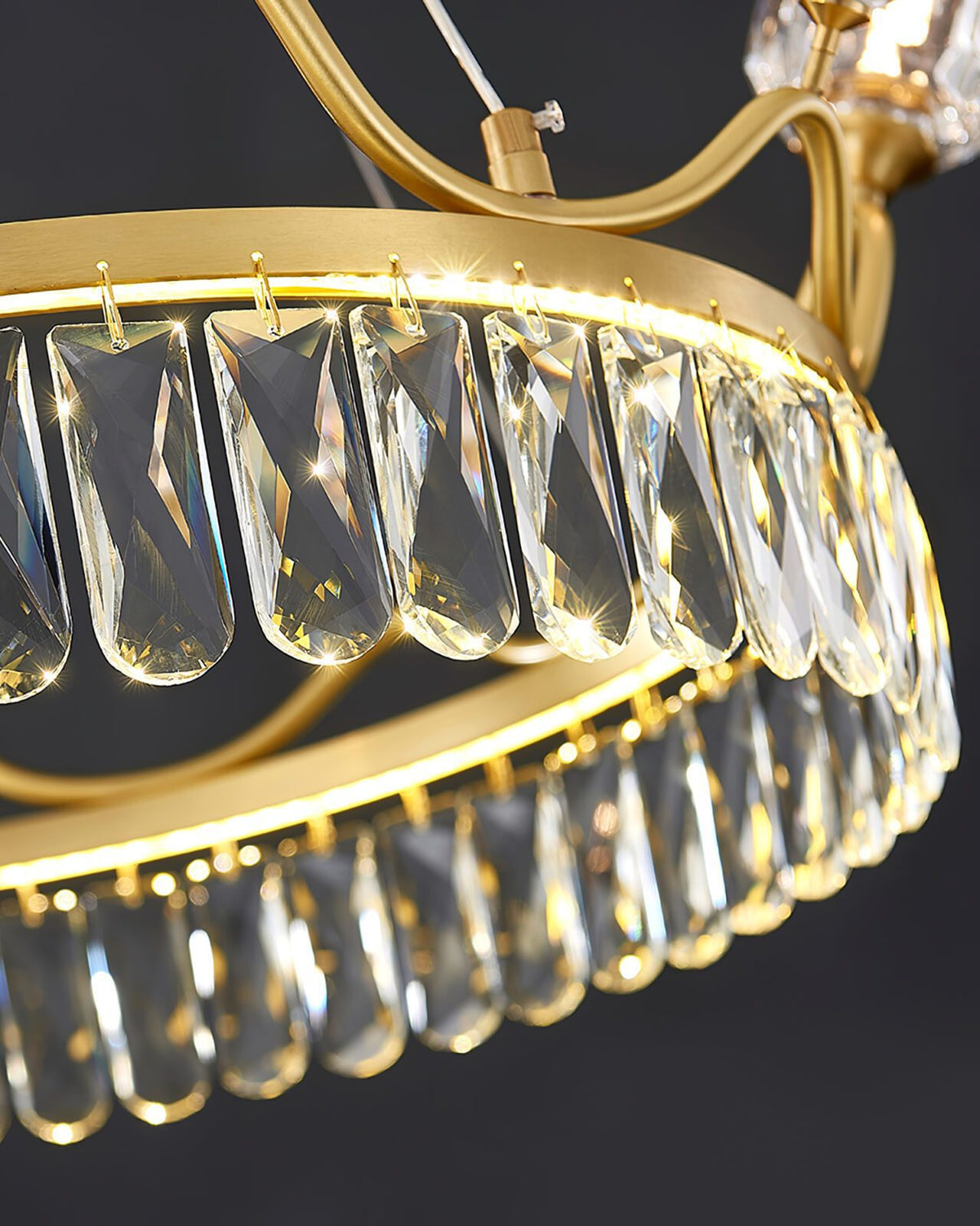 Modern Crown Crystal Pendant Light