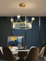 Modern Crown Crystal Pendant Light