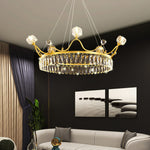 Modern Crown Crystal Pendant Light