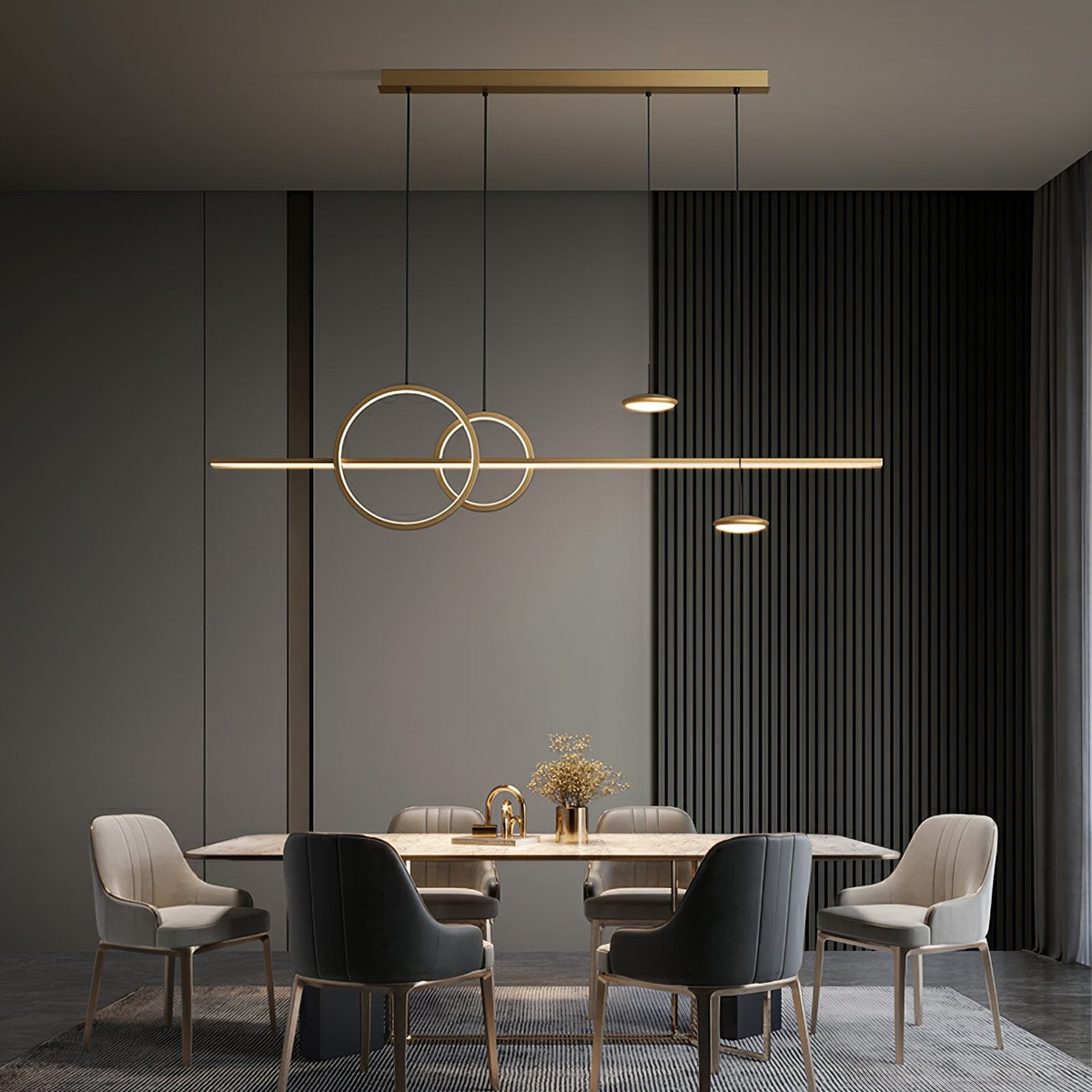 Moderner Kronleuchter mit geometrischer Form