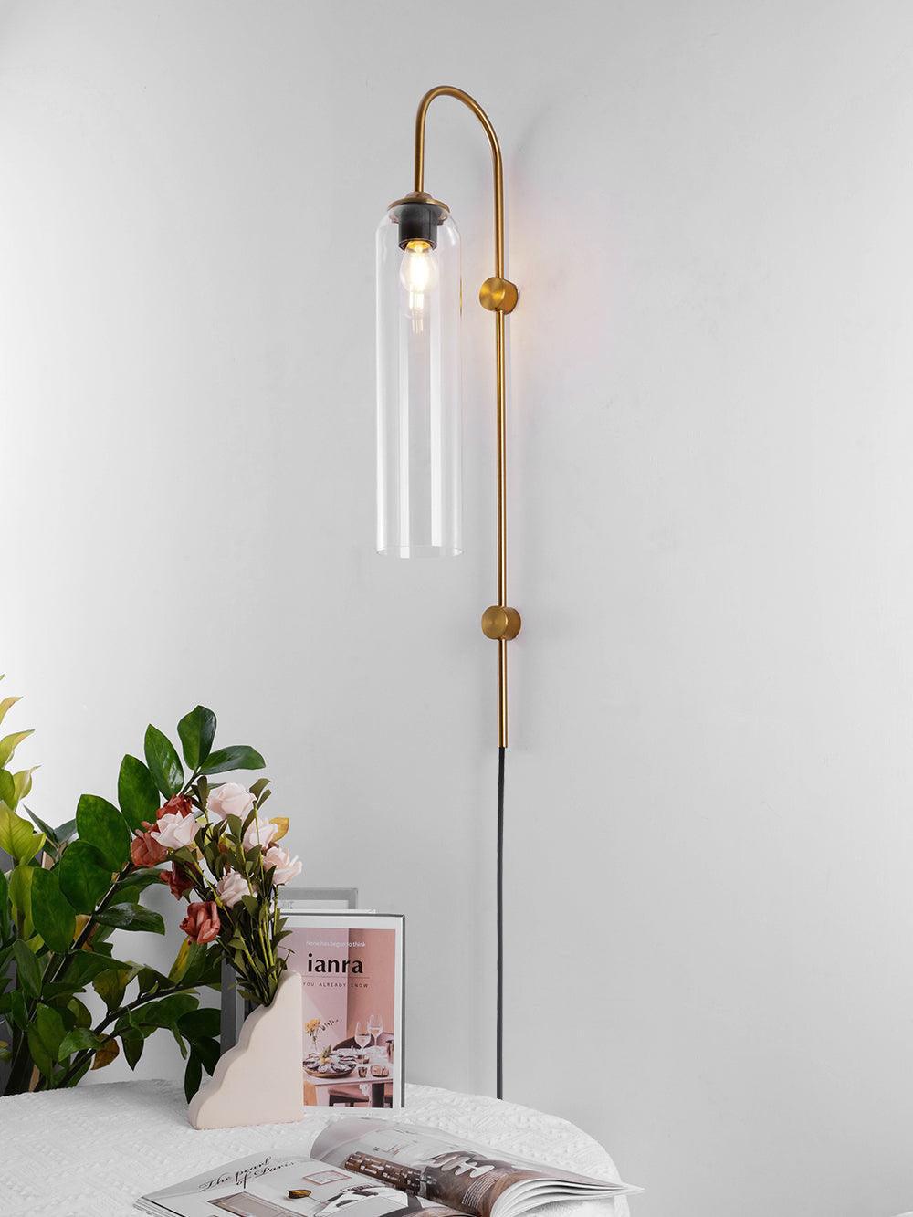 Modern Glass Plug In Wall Lamp