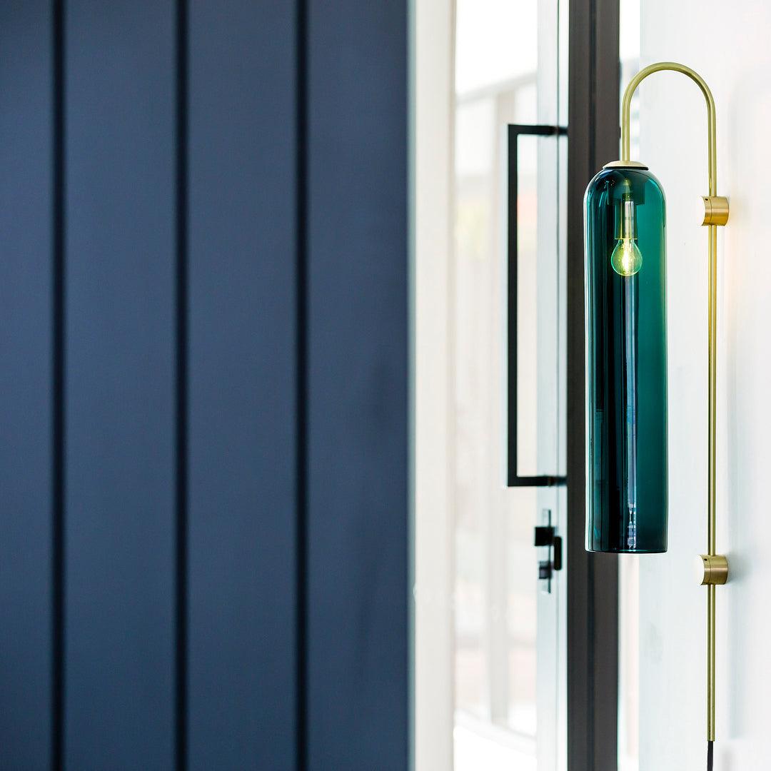 Modern Glass Plug In Wall Lamp