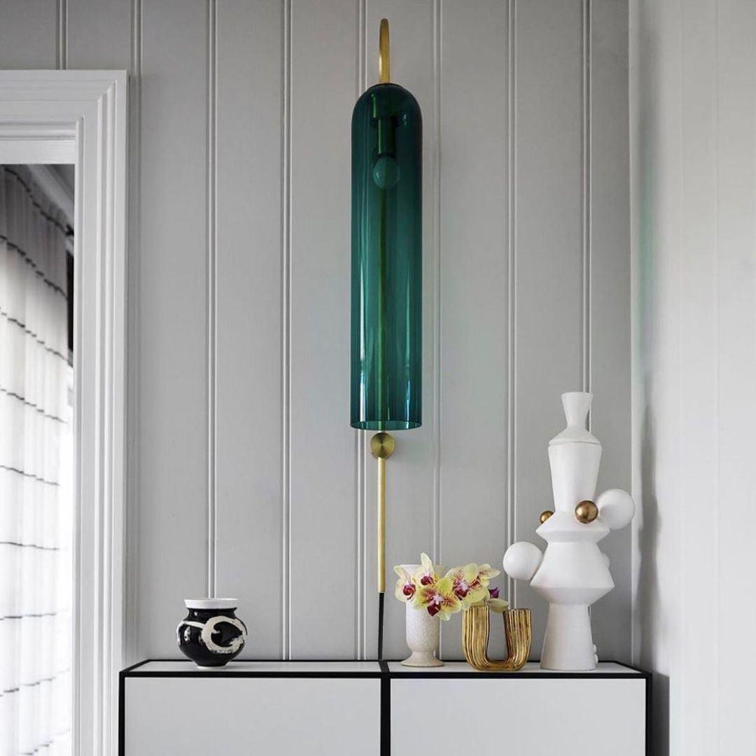 Modern Glass Plug In Wall Lamp