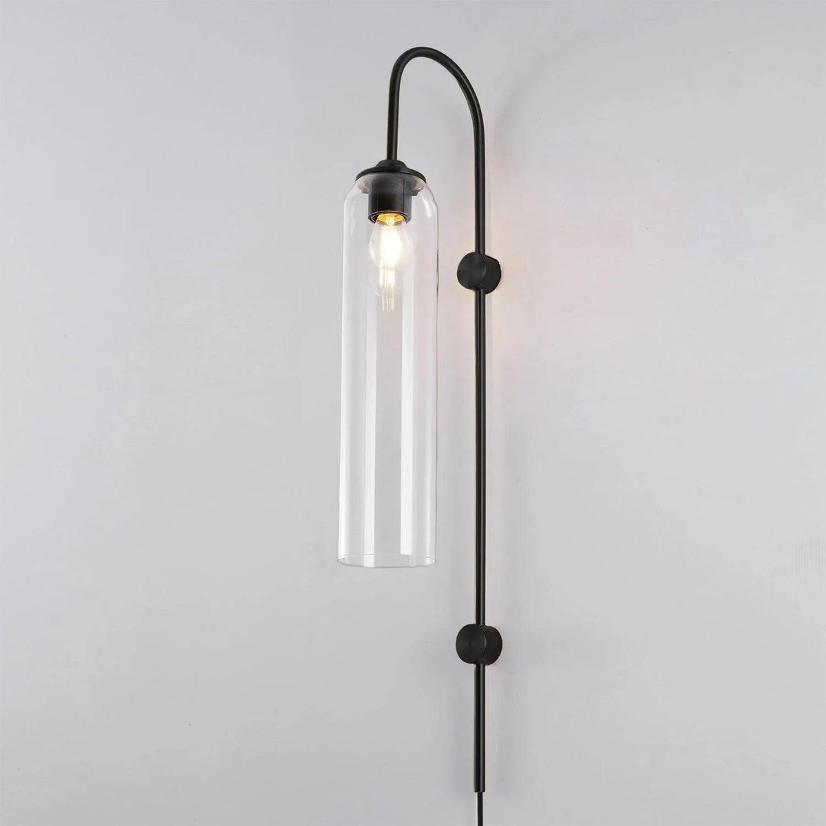 Modern Glass Plug In Wall Lamp