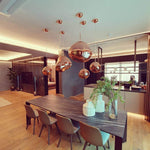 Lava Swag Pendant Light – Sculptural Molten Shade with Mirror Effect
