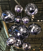 Lava Swag Pendant Light – Sculptural Molten Shade with Mirror Effect
