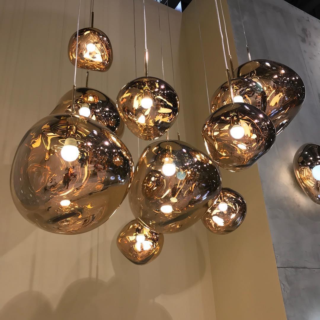 Lava Swag Pendant Light – Sculptural Molten Shade with Mirror Effect