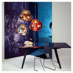Lava Swag Pendant Light – Sculptural Molten Shade with Mirror Effect
