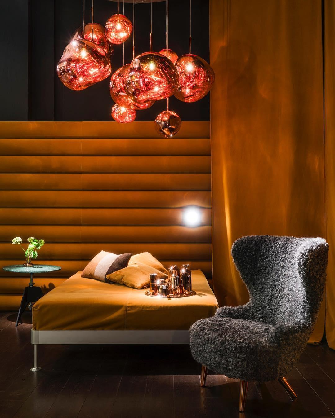 Lava Swag Pendant Light – Sculptural Molten Shade with Mirror Effect