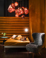 Lava Swag Pendant Light – Sculptural Molten Shade with Mirror Effect