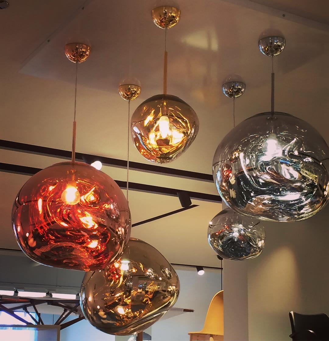 Lava Swag Pendant Light – Sculptural Molten Shade with Mirror Effect