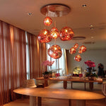 Lava Swag Pendant Light – Sculptural Molten Shade with Mirror Effect