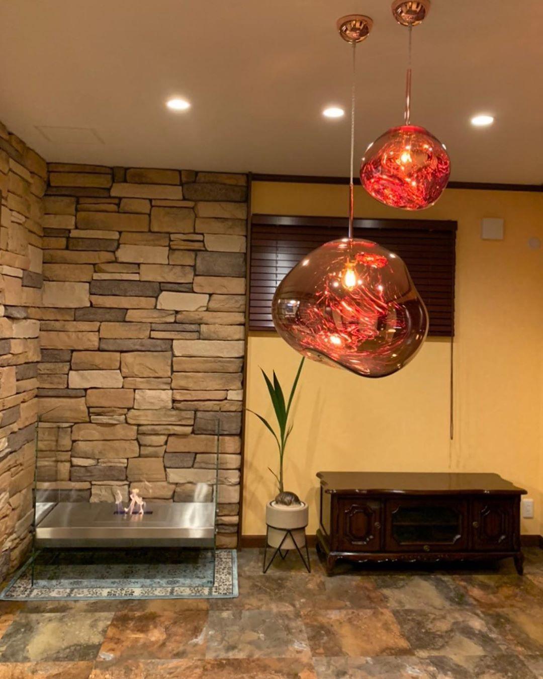 Lava Swag Pendant Light – Sculptural Molten Shade with Mirror Effect