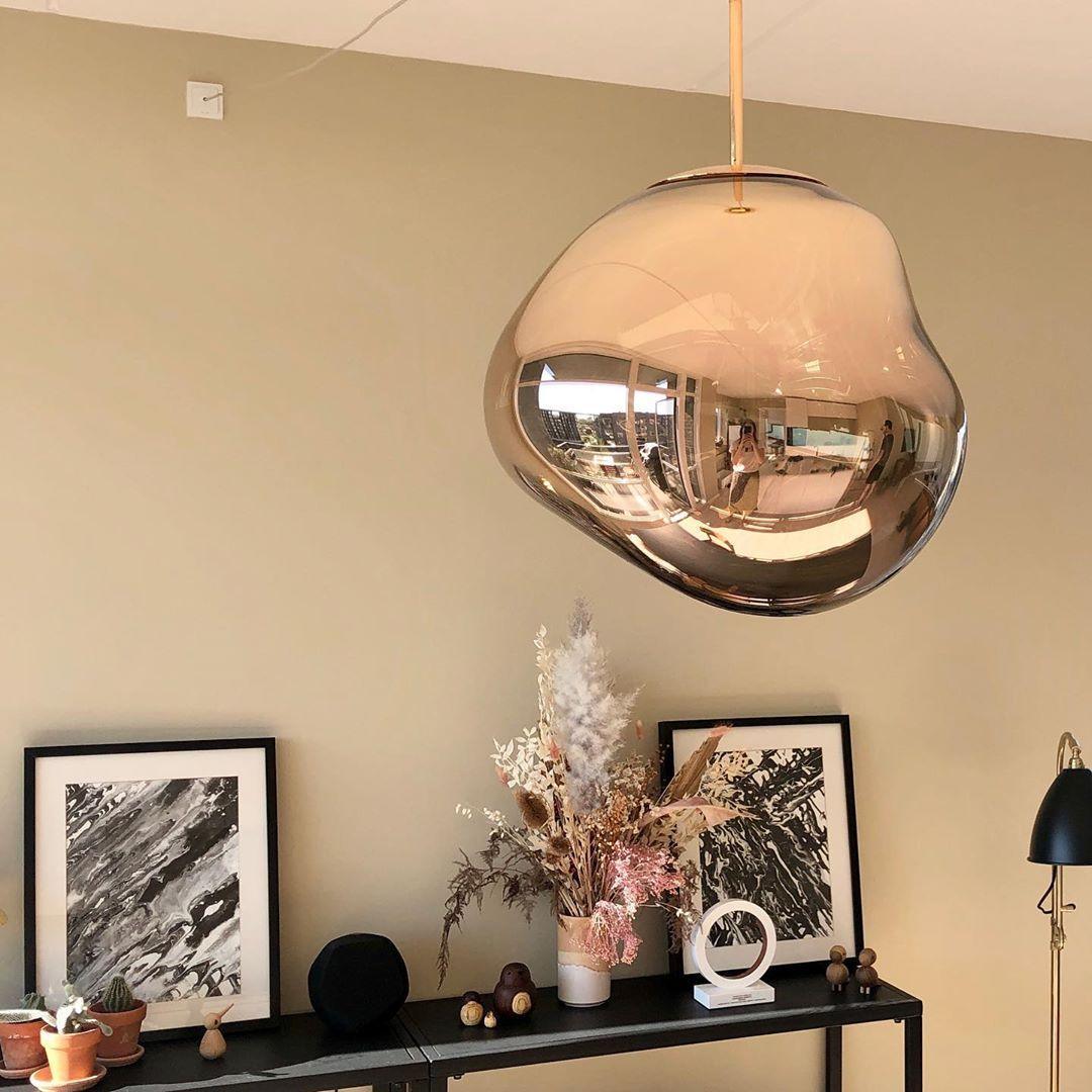 Lava Swag Pendant Light – Sculptural Molten Shade with Mirror Effect