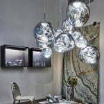 Lava Swag Pendant Light – Sculptural Molten Shade with Mirror Effect